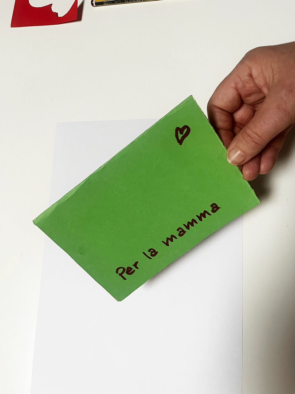 pop up tutorial - Il biglietto è pronto. Puoi aggiungere una frase o altre decorazioni
